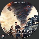 Twisters (2024) 1500 x 1500DVD Disc Label by BajeeZa